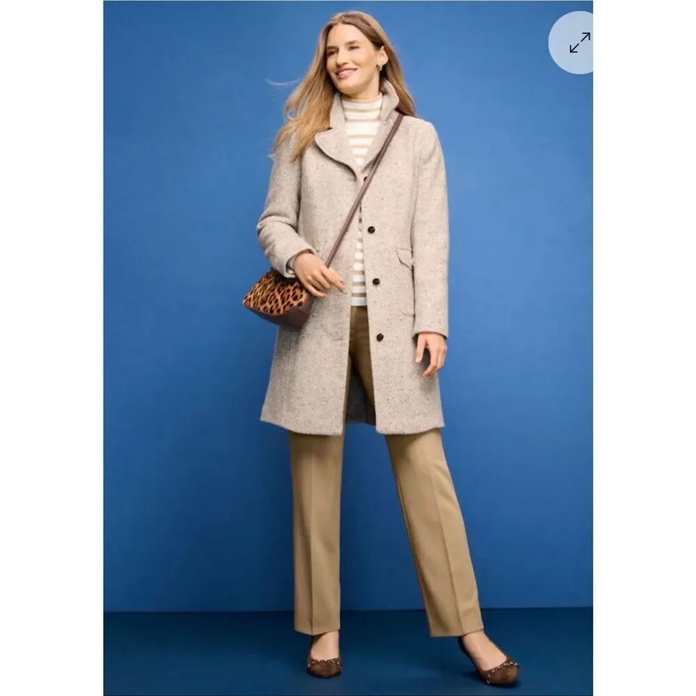 Talbots Wool blend Donegal Coat P